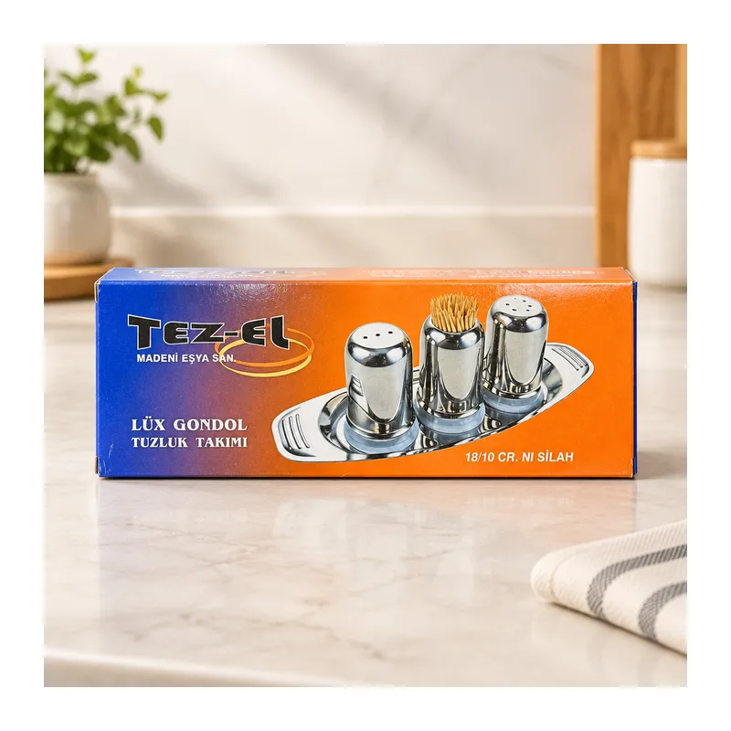 Küçük Metal Tuzluk Takımı