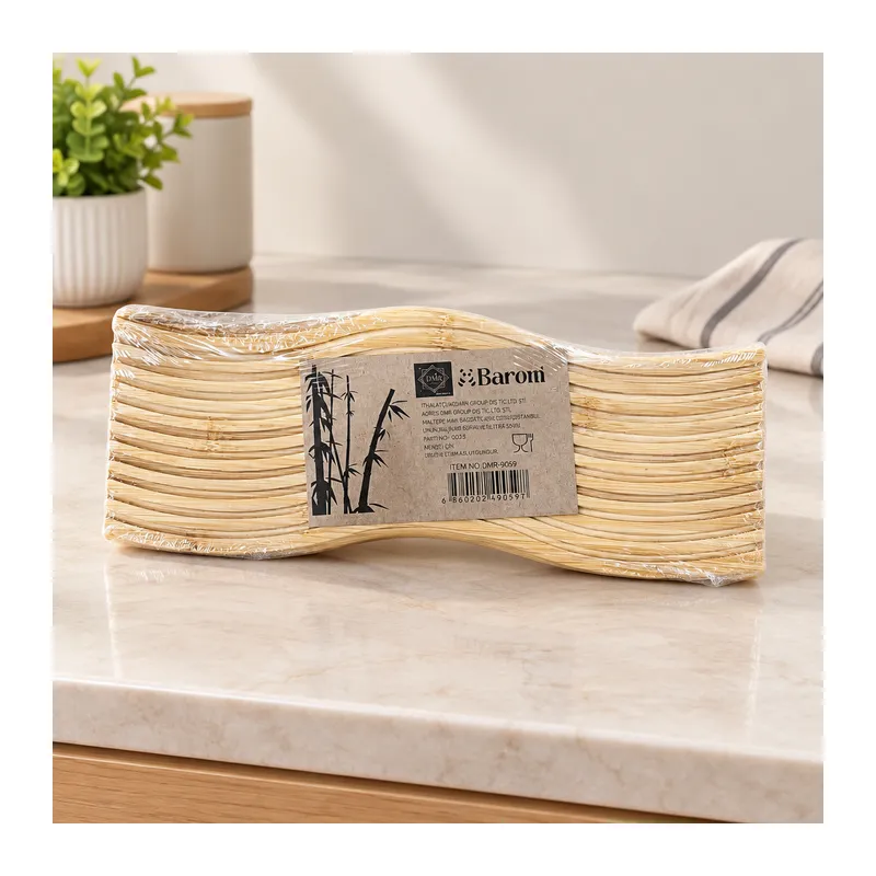 Bambu Dalgalı Çizgili Sunumluk