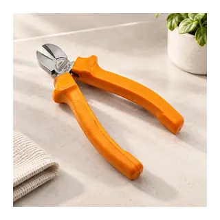 160 mm Dövme Çelik Yan Keski Turuncu Plastik Saplı
