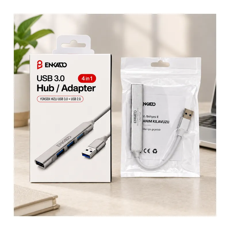 4 Port USB 3.0 Anahtarlı Hub