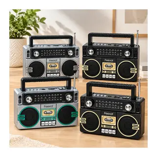 Şarjlı Bluetooth Hoparlör - FM Radyo, USB/TF MP3 Çalar, İbreli