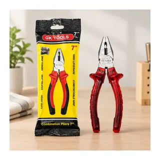 Saplı Pense 180 mm (7") Kırmızı Şeffaf
