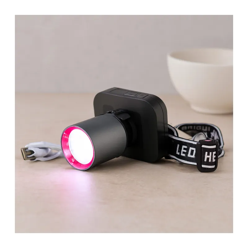 50W Şarjlı Kafa Lambası (USB Type-C, Dijital, Kademe Ayarlı)