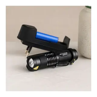 Zoomlu COB LED Metal El Feneri 9 cm (2in1)