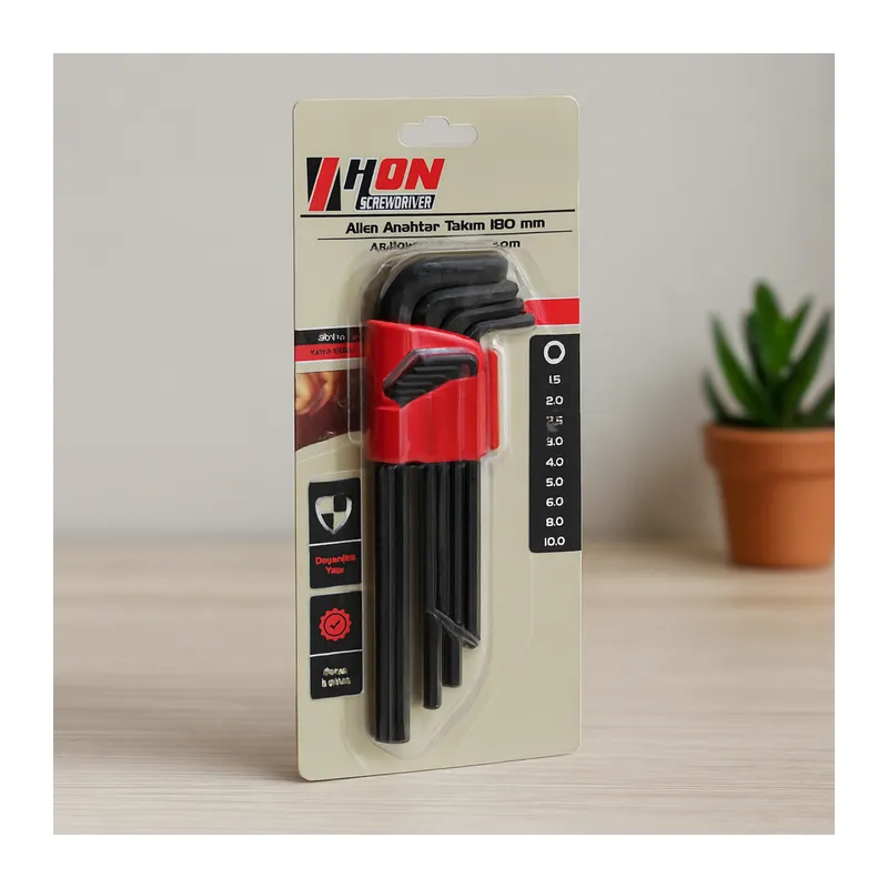 Alyan Anahtar Takımı Siyah Uzun 180 mm