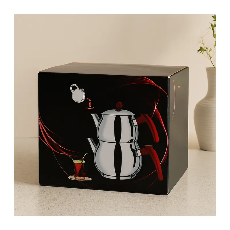 Paslanmaz Çelik Çaydanlık Seti (1L + 2L) Küre Model