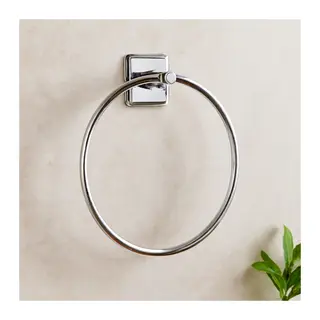 Yuvarlak Metal Yapışkanlı Banyo Havluluk