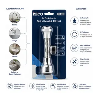 Musluk Ucu Filtresi 2 Fonksiyonlu 360° Dönebilen (16-19mm)