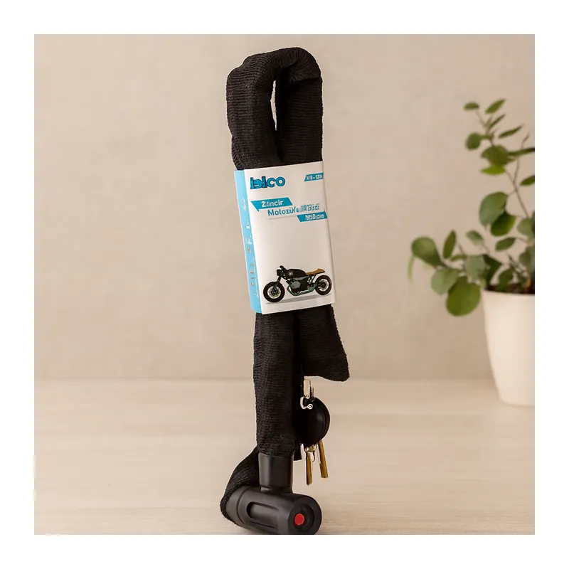 150 cm Zincirli Anahtarlı Motor & Bisiklet Kilidi (Bez Kılıflı)