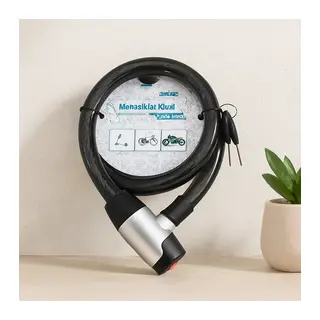 Anahtarlı Çelik Tel Bisiklet ve Motosiklet Kilidi 24mm x 100cm
