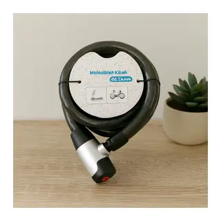 Anahtarlı Çelik Tel Motosiklet ve Bisiklet Kilidi 24mm x 150cm