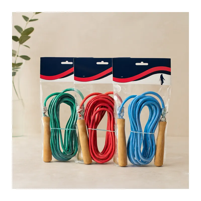 Ahşap Saplı PVC Atlama İpi 5 m - Renkli