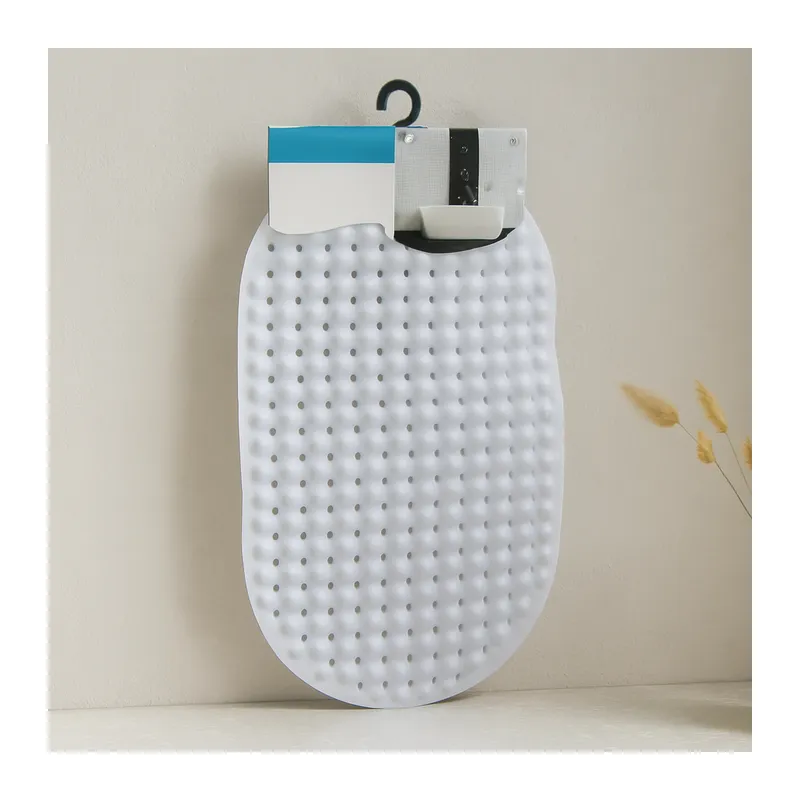 Oval Kaydırmaz Banyo Paspası 63 Vantuzlu Plastik 34x65 cm
