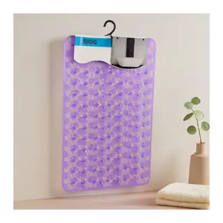 Kaydırmaz PVC Banyo ve Küvet Paspası Petek Desenli Şeffaf-Buzlu (37x68 cm)