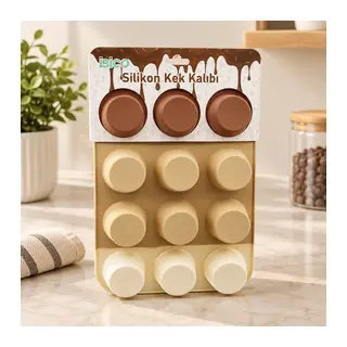 Silikon Muffin Kek Kalıbı Askılı