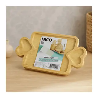 Bambu Ahşap Servis Tepsisi 25x14 cm - 3 Bölmeli Sunum Tahtası