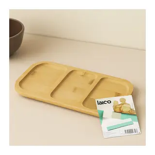 Bambu 3 Bölmeli Sunum Tepsisi 25x14 cm