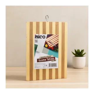 Bambu Kesme Tahtası 18x28x1.3 cm (Metal Kulplu)