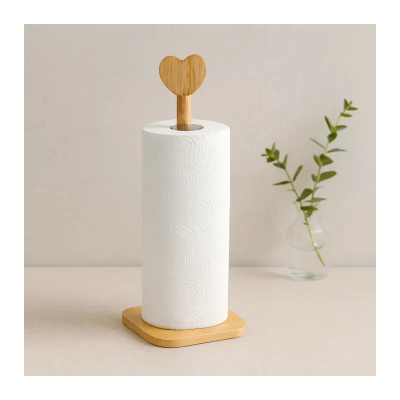 Bambu Kağıt Havluluk 12x12 cm Kalp Başlı Sap 28.5 cm