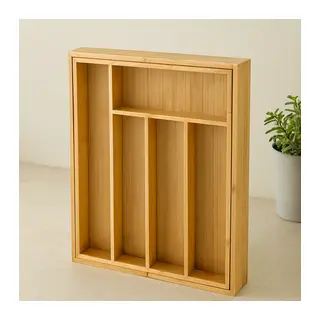 Bambu Çekmece Kaşıklık 7 Bölmeli Çok Amaçlı Organizer