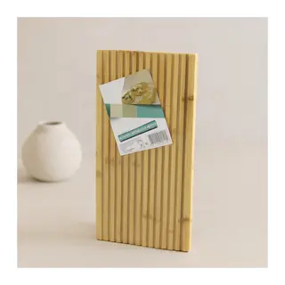 Bambu Servis Sunum Tahtası 17x39x1.5 cm - Çift Taraflı Düz & Kanallı