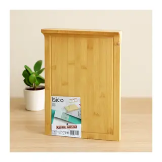 Bambu Kesme Tahtası 25x35 cm (Kanallı, Kenar Destekli)
