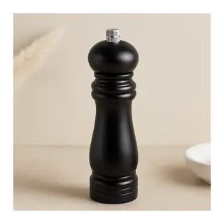 Küçük Siyah Ahşap Tuz ve Baharat Öğütücü (Çap 4.5 cm, 15.5 cm)