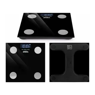 Dijital - Pilli Cam Banyo Baskülü Lcd Ekran - Sıcaklık Göstergeli 180KG/50GR 28X28CM SBS-4466