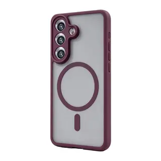 Samsung Galaxy A55 5G Loji Magsafe Kapak - Bordo