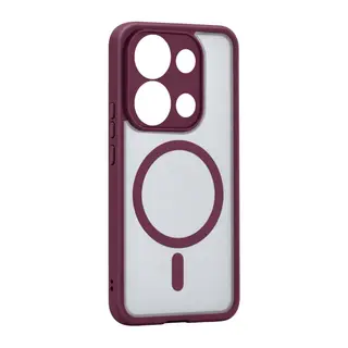 Xiaomi Redmi Note 13 4G Loji Magsafe Kapak - Bordo