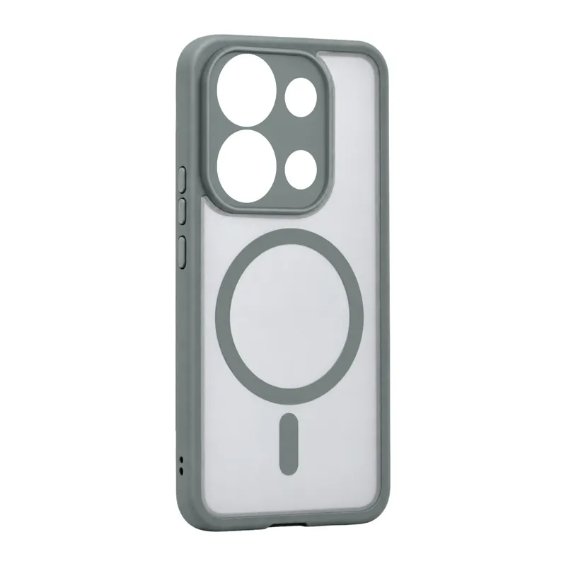 Xiaomi Redmi Note 13 4G Loji Magsafe Kapak - Gri