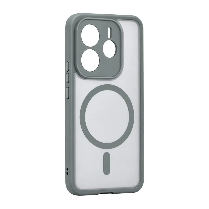 Xiaomi Redmi Note 14 4G Loji Magsafe Kapak - Gri