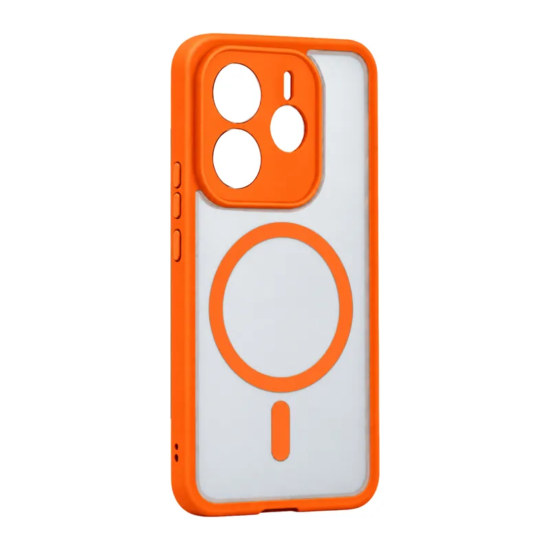 Xiaomi Redmi Note 14 4G Loji Magsafe Kapak - Turuncu