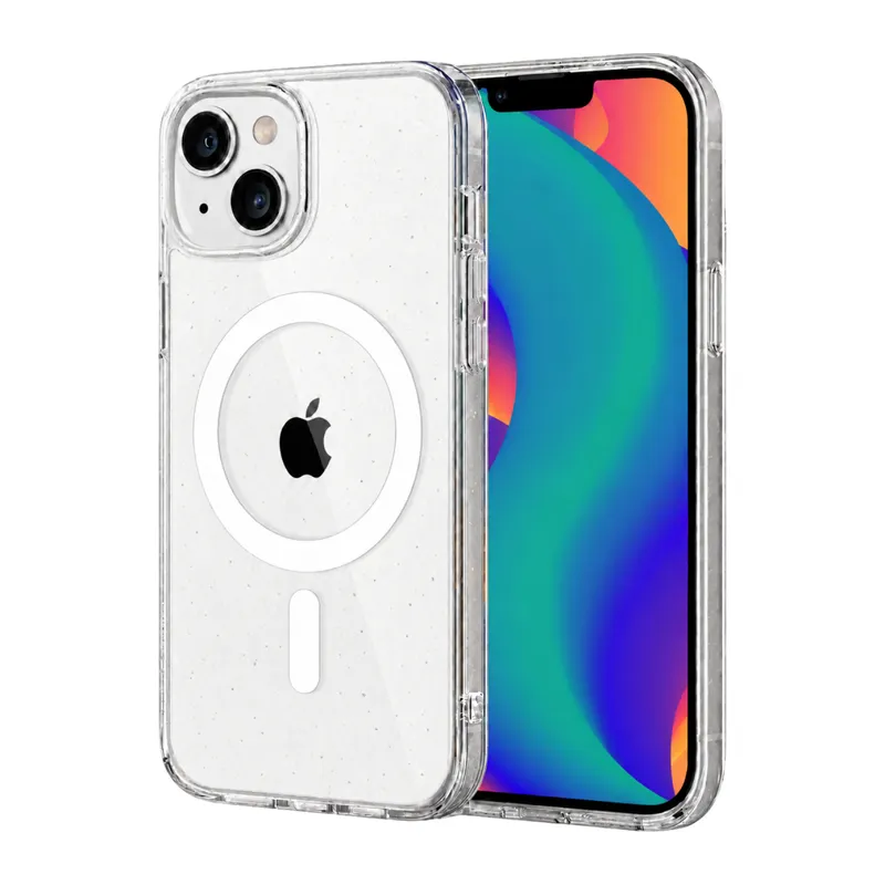Apple iPhone 14 Combo Simli Magsafe Kapak - Şeffaf