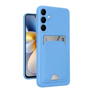 Samsung Galaxy S24 Kılıf Kelvin Kartvizitli Silikon - Mavi