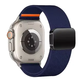 Apple Watch Ultra 49mm Nylon Manyetik Kordon - Lacivert