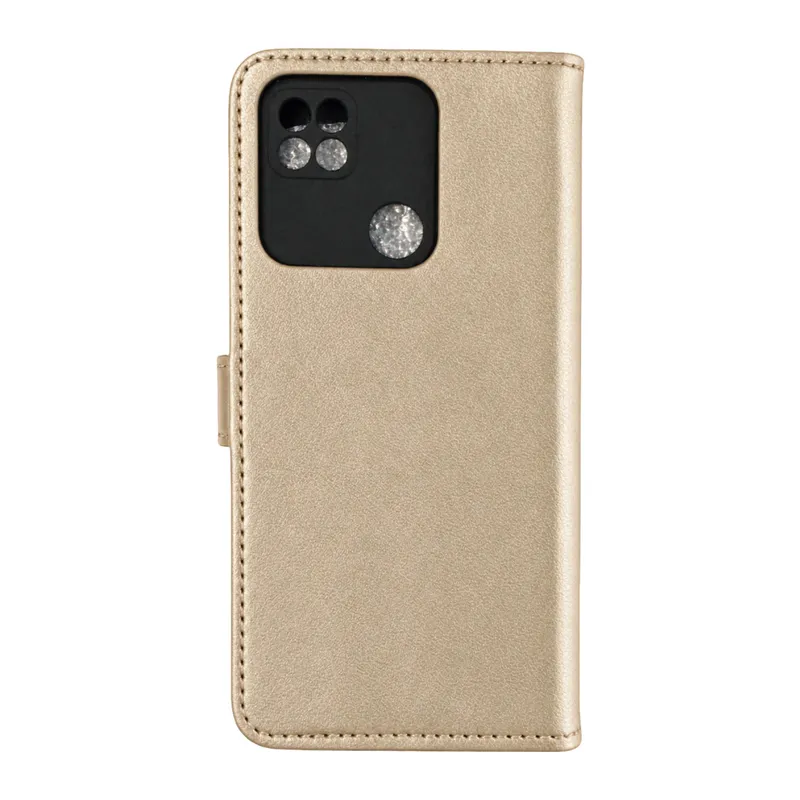 Xiaomi Poco C40 Trend S Plus Kapaklı Telefon Kılıf - Gold