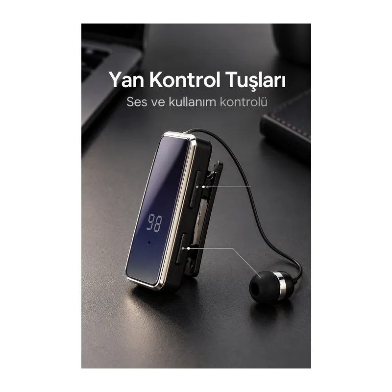 Dijital Ekranlı Bluetooth Kulaklık Çok Noktalı Bağlantı