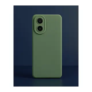Oppo A38 Kılıf Nano İçi Kadife Silikon - Koyu Yeşil