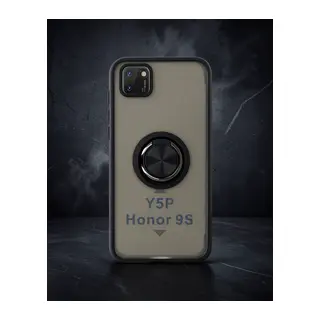 Huawei Y5p Kılıf Montreal Yüzüklü Silikon Kapak - Siyah