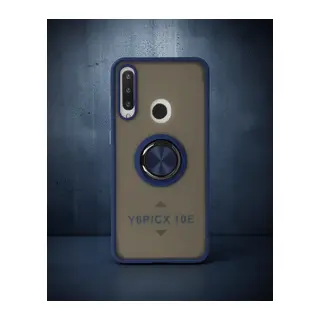 Huawei Y6p Kılıf Montreal Yüzüklü Silikon Kapak - Lacivert