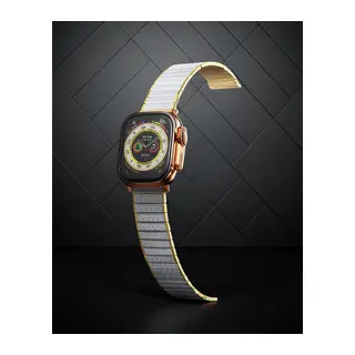 Apple Watch 42mm Made Metal Kordon (saat Değildir) - Gümüş-gold