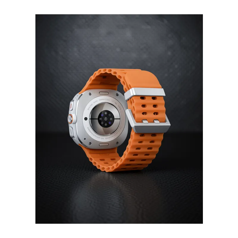 Watch 7 Ultra Kr417 Rug Silikon Kordon - Turuncu