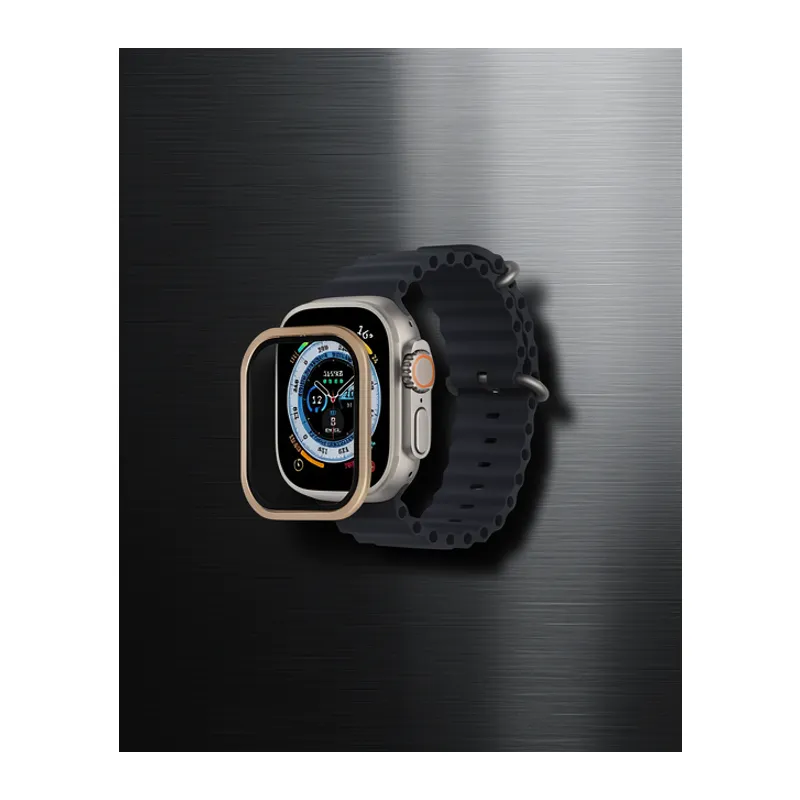 Apple Watch Ultra 49mm Alüminyum Kasa Cam Ekran Koruyucu - Yıldız Işığı