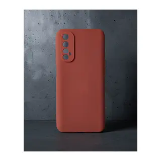 Realme 7 Kılıf Nano İçi Kadife Silikon - Kiremit
