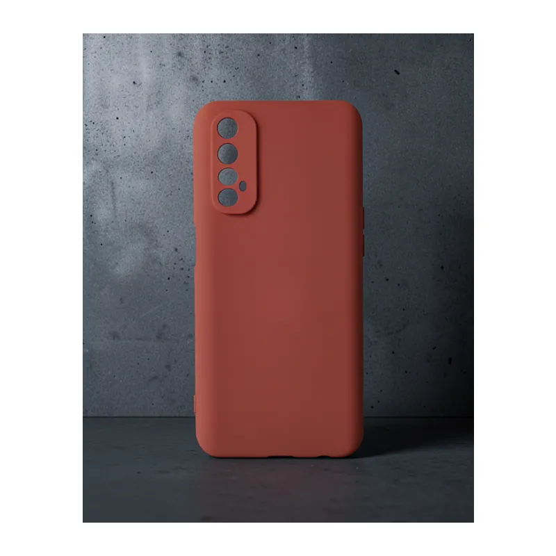Realme 7 Kılıf Nano İçi Kadife Silikon - Kiremit