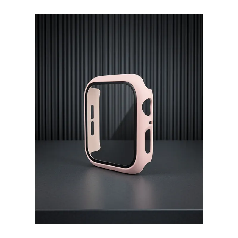 Apple Watch 40mm Camlı Kasa Ekran Koruyucu - Pembe