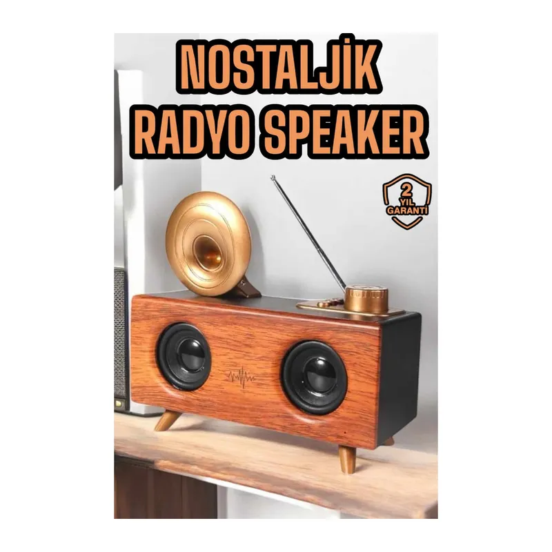 Çalar Radyo Müzik Kutusu Nostaljik Hoparlör Speaker