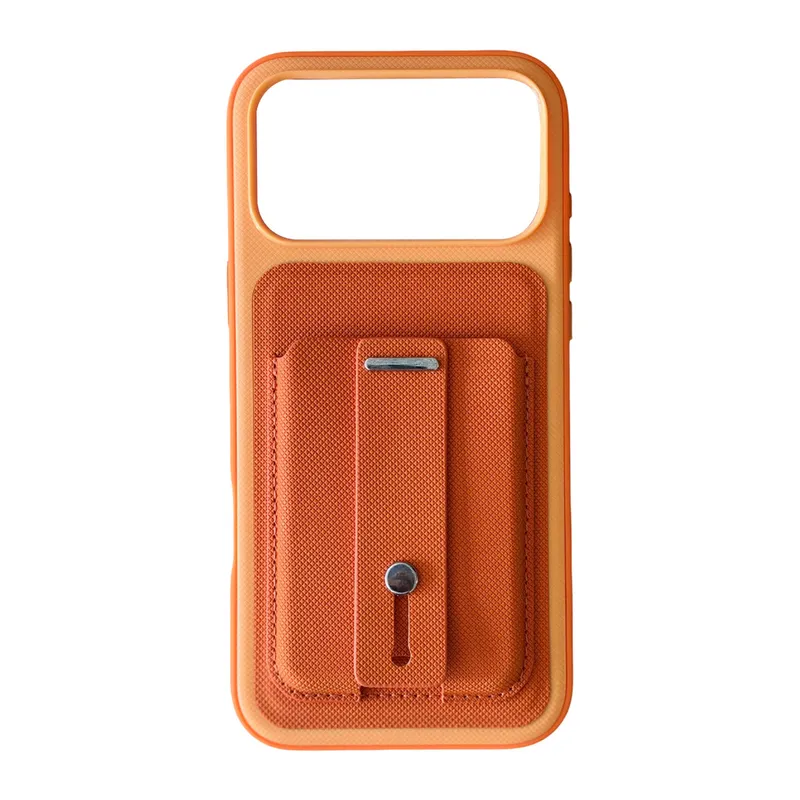 Apple iPhone 18 Pro/17 Pro Latte Kartvizitli Kapak - Turuncu