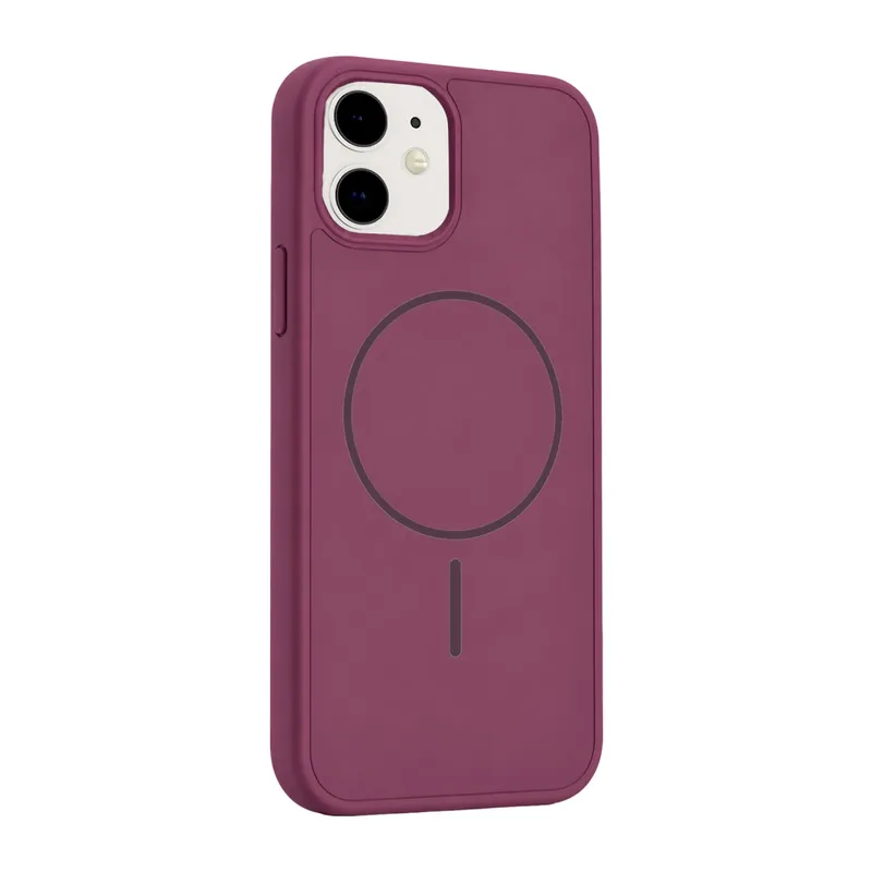 Apple iPhone 11 Azus Magsafe Kapak - Bordo